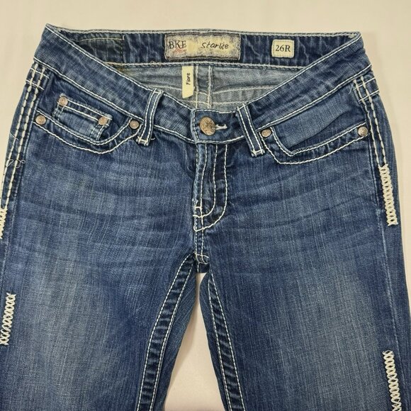Bke Starlite Flare Jeans Bootcut Women Size 26R Hippie Western Cowgirl Cowboy - Picture 9 of 12